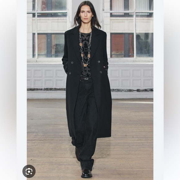 ZARA WOOL BLEND COAT - Picture 4 of 8